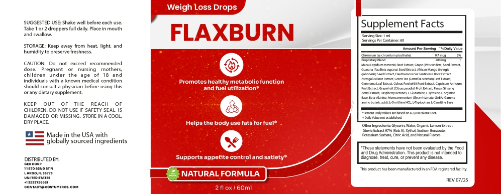 FlaxBurn Supplement Bottle